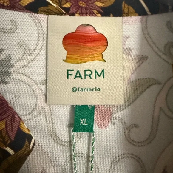 NWT Farm Rio Long Floral Patterned Maxi Dress - Picture 4 of 5